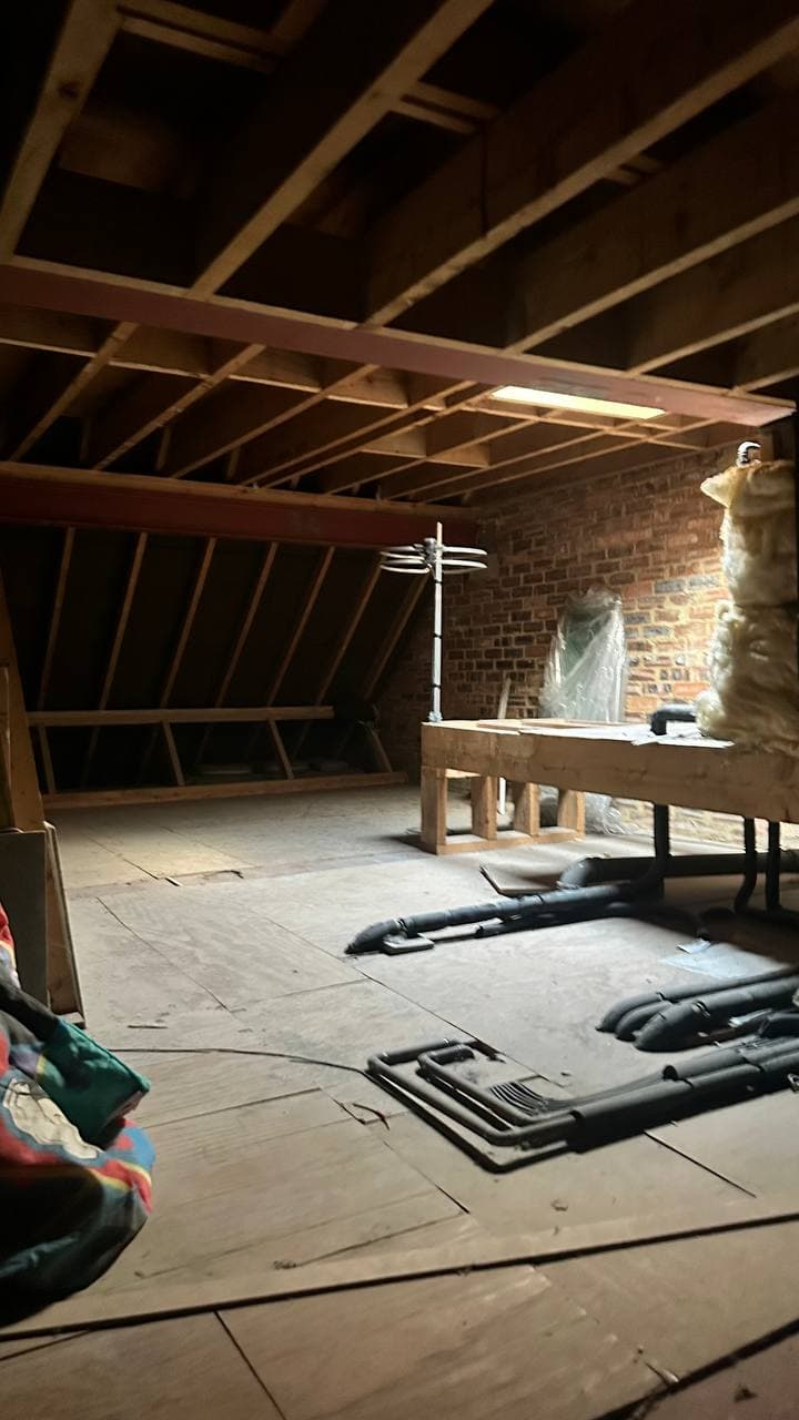 Upper-level enabling works before final roof package completion